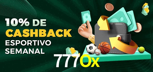 10% de bônus de cashback na 777Ox